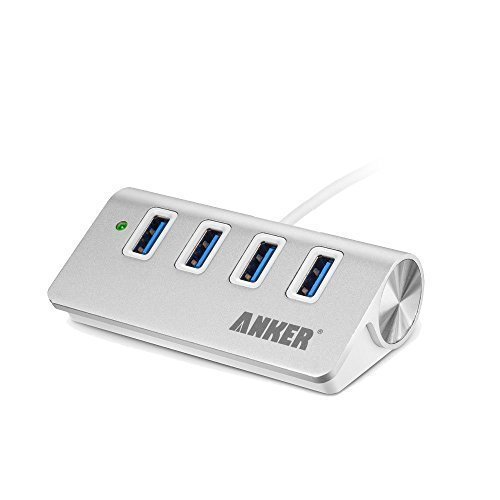 Anker AH430 Bus-Powered USB 3.0 4-Port Hub, Aluminum Hub with 2-Foot USB 3.0 Cable