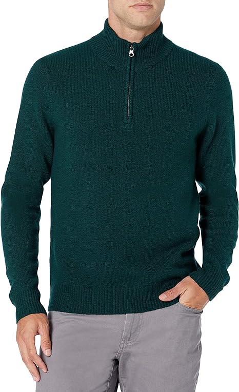 Amazon Essentials Mens Long-Sleeve Soft Touch Quarter-Zip Sweater