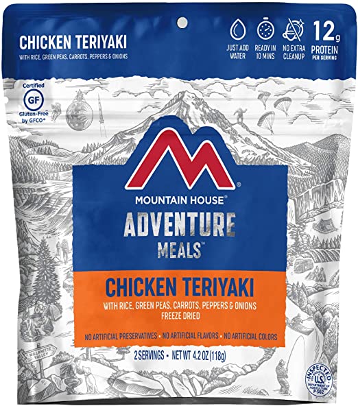 Mountain House Chicken Teriyaki with Rice | Freeze Dried Backpacking & Camping Food | Gluten-Free