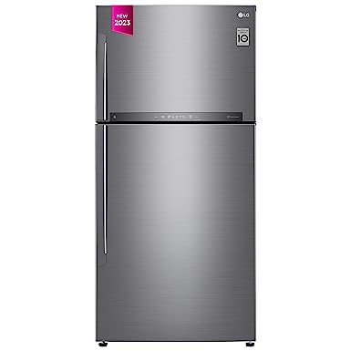 LG 592 L 1 Star Frost Free Inverter Wi-Fi Double Door Refrigerator (GR-H812HLHM, Platinum Silver3, With Hygiene Fresh  & Door Cooling )