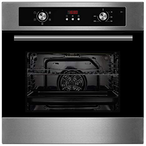 Cookology Built-in Electric Single Fan Oven in Stainless Steel with Programmable Timer & Digital Clock | COF605SS