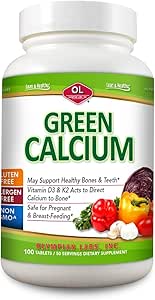 Olympian Labs Calcium Plus Magnesium, Formulated with Vitamin C, K2 & D3, 100 Tablets Supporting Healthy Bones & Teeth