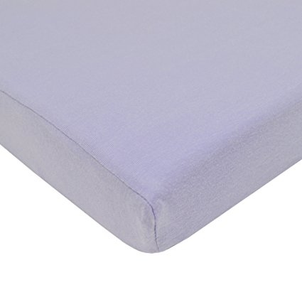 American Baby Company 100% Supreme Cotton Jersey Knit Fitted Portable/Mini Crib Sheet, Lavender