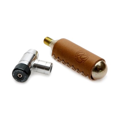 Portland Design Works Shiny Object CO2 Inflator with Leather Sleeve and Cartridge