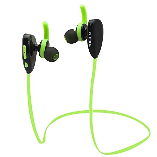 G-Cord Bluetooth Headphones Wireless V4.1 In-Ear Sweatproof Earbuds Noise Cancelling Earphones