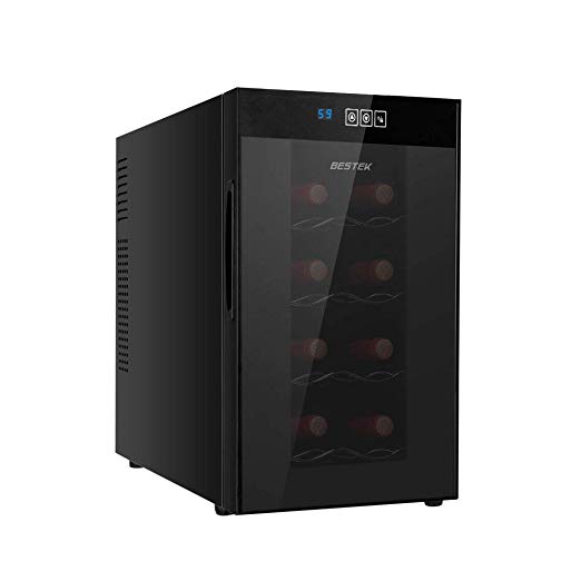 BESTEK 8 Bottle Thermoelectric Red & White Wine Cooler/Chiller