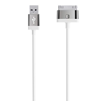 Belkin MIXIT 30-Pin ChargeSync Cable for iPhone 4/4S/3/3S, iPad 3G  and iPad 2 (White)