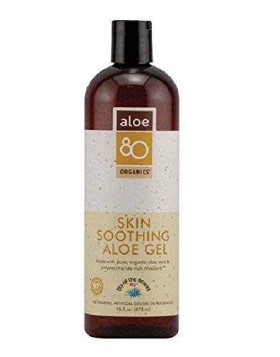 Aloe 80 Organics Skin Soothing Aloe Gel, 16 Ounce