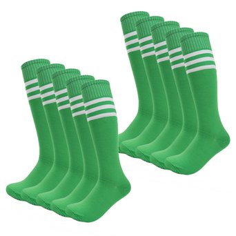 Fasoar Unisex Knee High Stripe Football Sports Tube Socks Pack of 2610