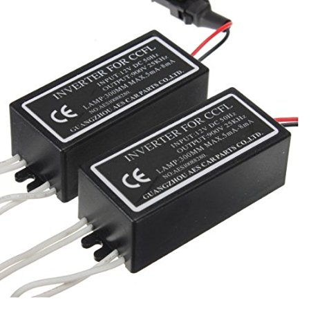 BaiFM 2X 4-outputs CCFL Spare Inverter Ballast for Angel Eyes Halo Rings