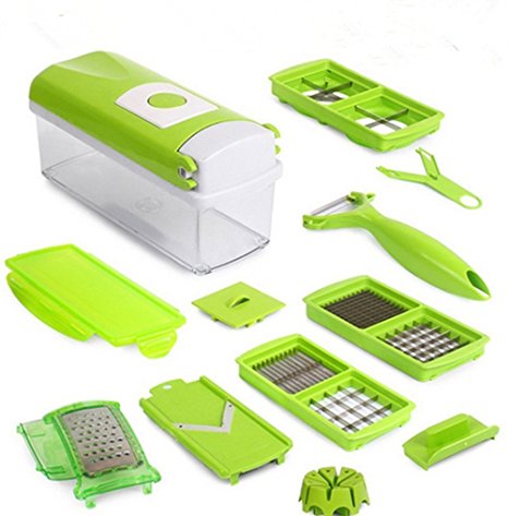 Allure Maek Multi Vegetable Chopper,12 sets Vegetable Cutting tool, Slicer ,Cutter, Food Chopper, Dicer