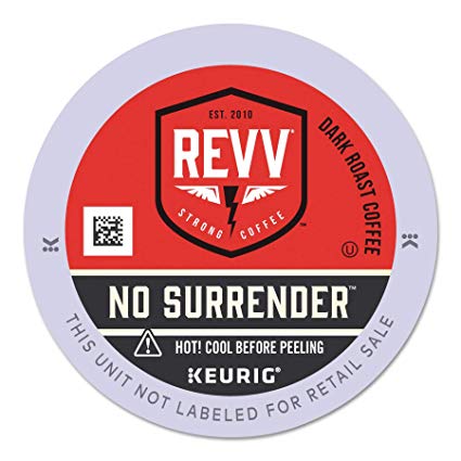 REVV No Surrender Keurig Single-Serve K-Cup Pods, Dark Roast Coffee, 96 Count