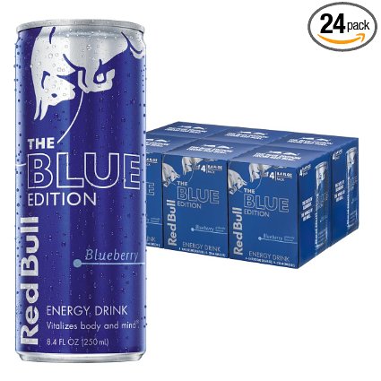 Red Bull Blue Edition, Blueberry Energy Drink, 8.4 Fl Oz Cans (6 Packs of 4, Total 24 Cans)