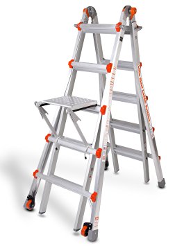 Little Giant Classic 10103LGW 300-Pound Duty-Rating Ladder System with Work Platform, 22-Foot