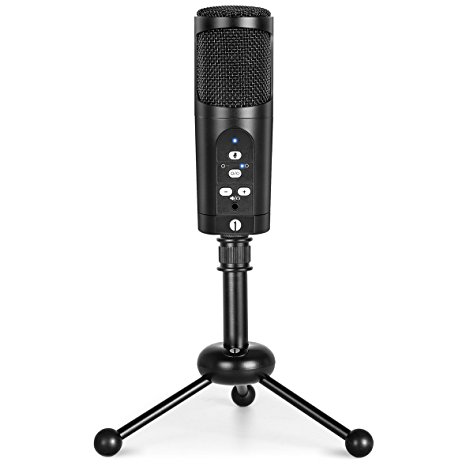 1byone USB Microphone with Mute Button, LED indicator, compatible with Windows/MacOS/Linux, Cardioid Condenser USB Microphone