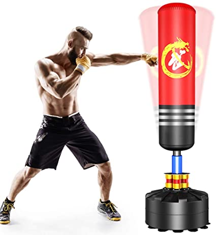 Dprodo Punching Bag Heavy Boxing Bag with Suction Cup Base - Freestanding Punching Bag for Adults Kickboxing Bags Kick Punch Bag
