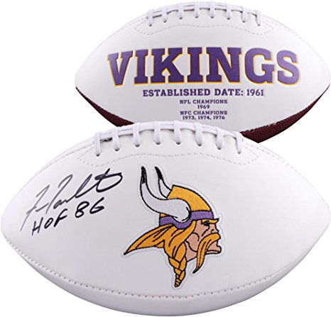 Fran Tarkenton Minnesota Vikings Autographed Football with HOF 86 Inscription - Fanatics Authentic Certified