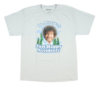Bob Ross No Mistakes Just Happy Accidents Graphic T-Shirt