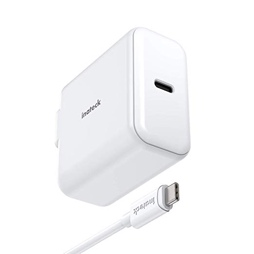 Inateck 18W USB C Charger with 6.6ft (2 Meters) Cable, USB C PD Wall Charger Compatible with mobile phones and More Type C Devices CC01005, White