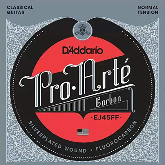 D'Addario EJ45FF ProArte Carbon Classical Guitar Strings, Dynacore Basses, Normal Tension