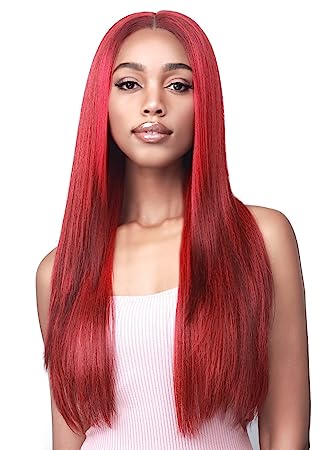 BOBBI BOSS Synthetic Hair 13x7 HD Frontal Lace Wig - MLF479 ELENA, Long Straight Hair Wig, High Heat Resistant Wigs (2 Dark Brown)