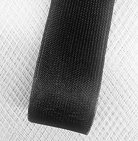 Stiff 4" Inch Black Polyester Horsehair Braid, Sold Per Roll (4"inch Wide)