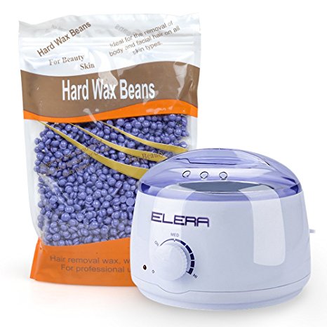 Elera Professional 400ML Hot Wax Heater Warmer Machine with 10.5OZ Hair Removal Wax Beans