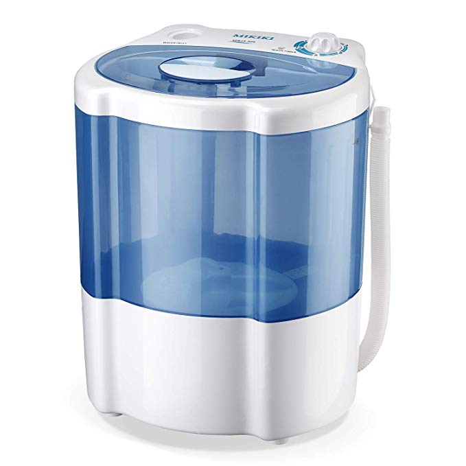 MIKIKI Mini Washing Machine for Compact Laundry, Portable Washing Machine Small Semi-Automatic Compact Washer with Timer Control, Blue