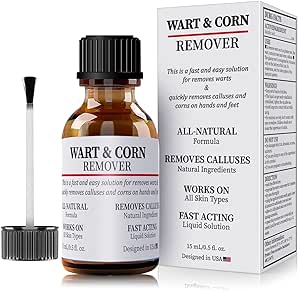 Wart & Corn Remover Liquid, Smoothes Skin Gentle Fast Acting Gel Wart Removal for Plantar Wart Flat Warts and Corns-08