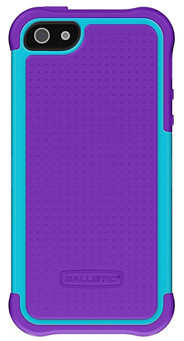 Ballistic SG0926-M015 Screen Guard Casefor iPhone 5 - 1 Pack - Retail Packaging - Purple/Teal