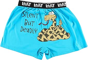 Lazy One Funny Animal Boxers, Humorous Underwear, Novelty Boxer Shorts, Gag Gifts for Men