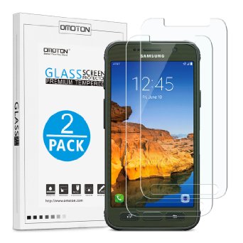 OMOTON Galaxy S7 Active Screen Protector [2 Pack]-Tempered Glass Screen Protector with [9H Hardness] [Ultra-Clarity] [Anti-Scratch] [No-Bubble], Not Fit for Galaxy S7 and S7 Edge