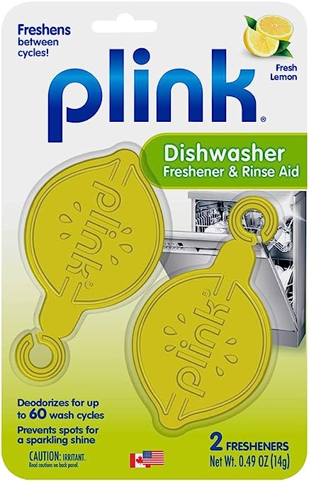 Plink PRA12T Dishwasher Freshener & Rinse Aid, 2 Fresheners, Yellow