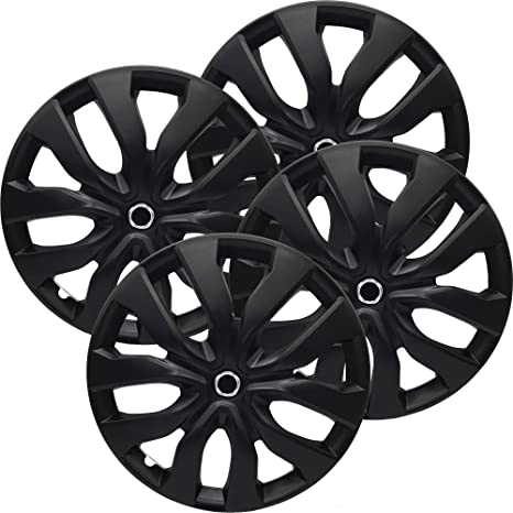 HS (45794 Matte Charcoal 17" Premium Quality Hubcap, (Pack of 4)