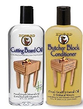 Howard Butcher Block Conditioner and Cutting Board Oil 12 oz, Food Grade Conditioner and Oil, Great for Wooden Bowls and Utensils, Re hydrate your Cutting Blocks