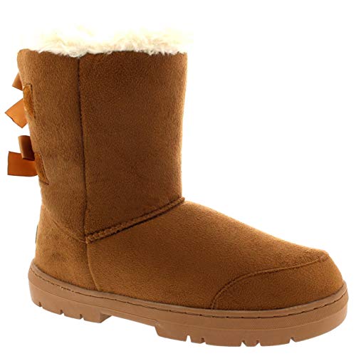 Womens Twin Bow Tall Classic Waterproof Winter Rain Snow Boots