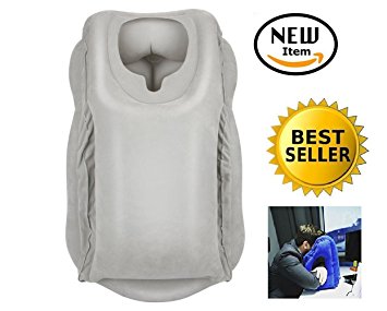Inflatable Travel Pillow / Large Neck Pillow with Full Body and Head Support Multifunctional from Mauvana