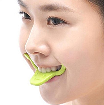 HENGSONG Smile Maker Mouth Muscles Brace Training for Smiling Face Care (green)