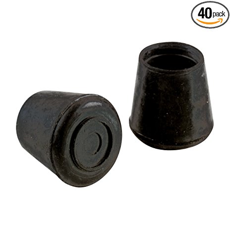 Shepherd Hardware 3203 3/4-Inch Black Rubber Leg Tip, 40-Pack