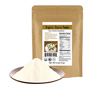 CCnatrure Organic Stevia Powder Extract Natural Sweetener Zero Calorie Sugar Substitute 4oz