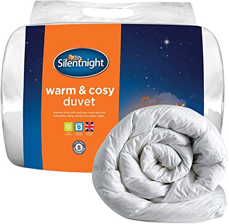 Silentnight Warm and Cosy Duvet, 15 Tog, Microfibre, White