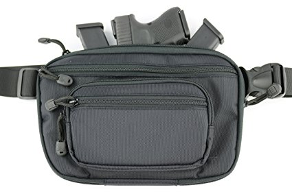 Ultimate Fanny Pack Holster by ComfortTac | Fits Glock 42, 43, 26, 27, S&W Bodyguard, Shield, Springfield XDs, Taurus, Sig, and Most Subcompact and Compact Pistols | Black