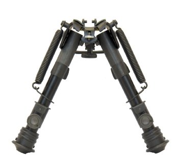TipTop® EZ Hunting Rifle Bipod 6" - 9": Sling Stud Mount, Extendable, Folding, with Sling-attached Hole PN#S3-34659