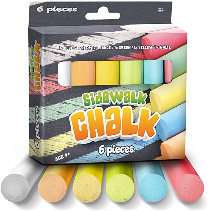 Sidewalk Chalk For Kids | Easter Basket Stuffers | Washable Outdoor Chalk | Great Party Favors | Colored Chalk