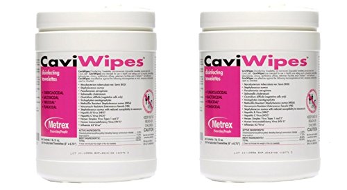 CaviWipes Metrex Disinfecting Towelettes Canister Wipes, 160 Count (2 PACK)