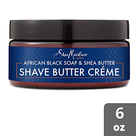 Shea Moisture African Black Soap & Butter Shave Cream for Men, 6 Ounce