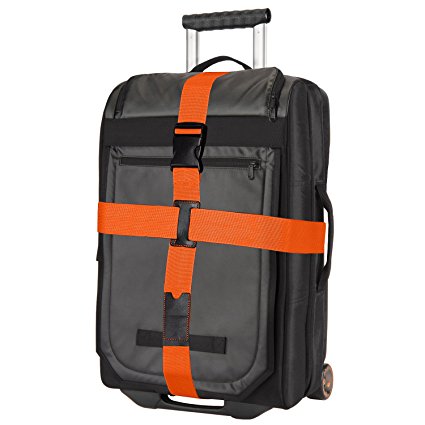 Premium Quality, Bright Colored, Cross Luggage Straps - Extra Long With ID Slot.