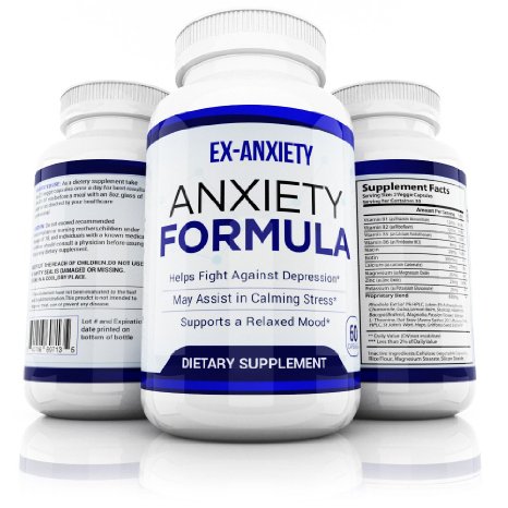 Natural Anxiety Pills Anti Stress Mood Enhancer Depression Supplement Made in USA - Calming Depression and Anxious Feelings - Anti Anxiety Supplement Men Women Kids