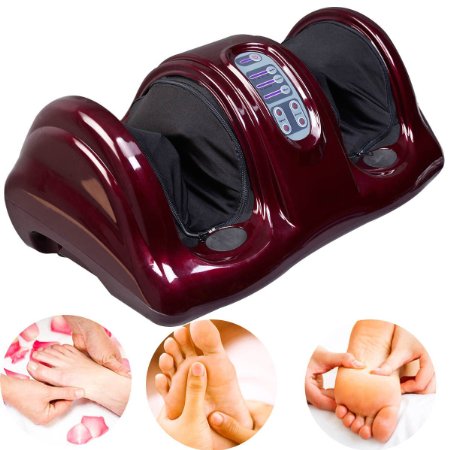 Giantex Shiatsu Foot Massager Kneading and Rolling Leg Calf Ankle W/remote (Red)