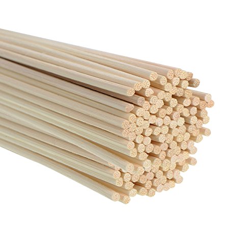 Whaline 120 Pieces Reed Diffuser Sticks Wood Oil Rattan Diffusers Replacement, 24 cm / 9.45 inches